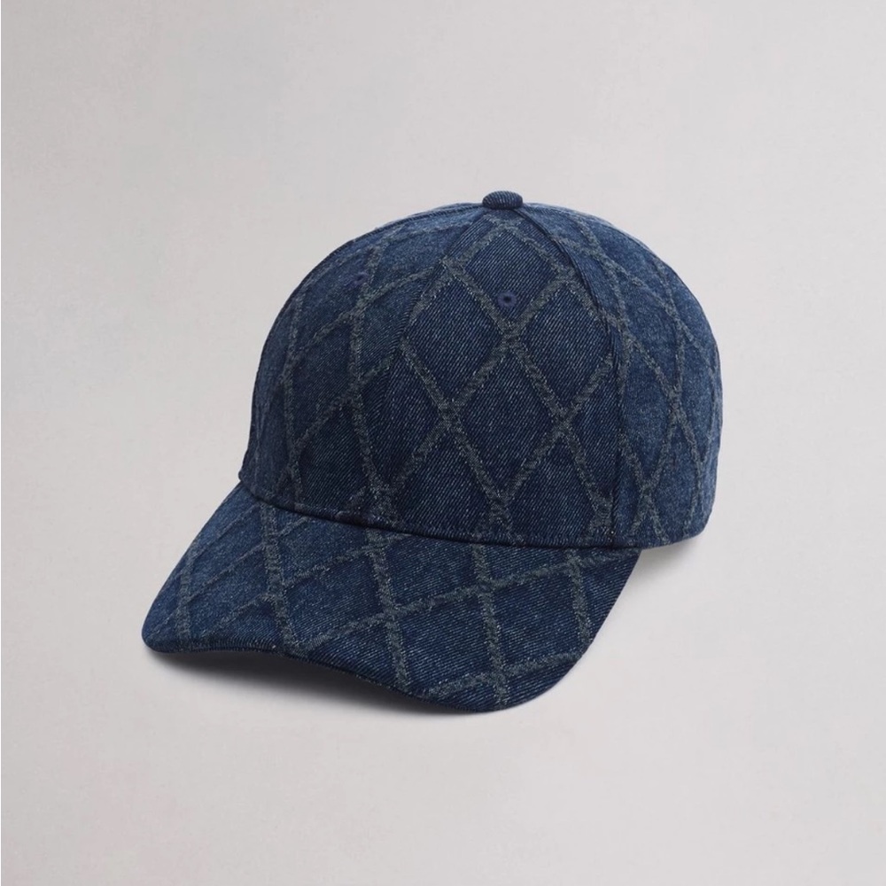 RAG & BONE WOMEN'S KARINA QUILTED HARLOW DENIM BASEBALL HAT
